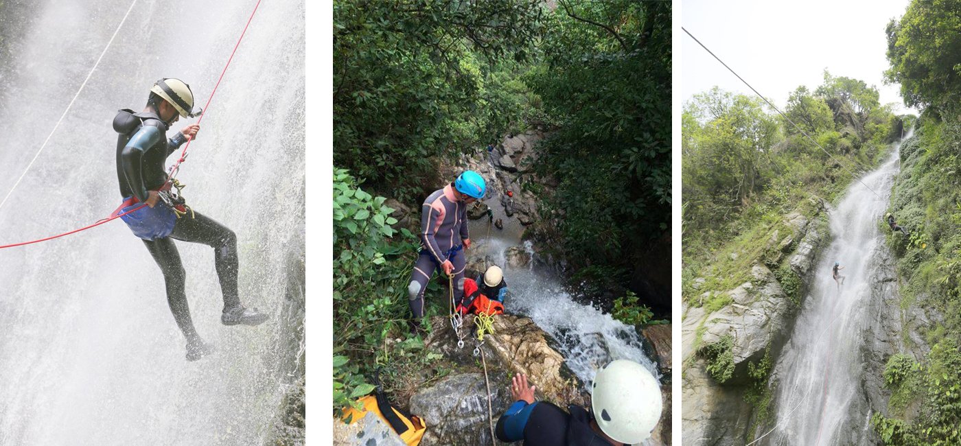 Thrilled canyoning in Nepal, Bodhi Holidays